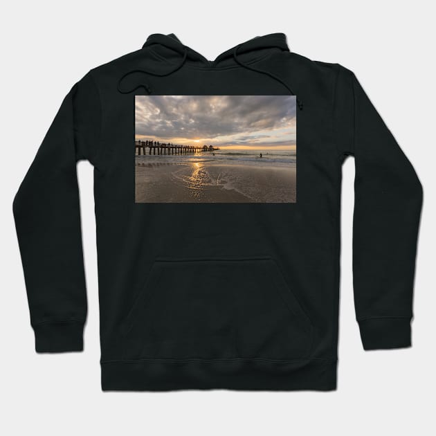 Gulf of Mexico Pier Hoodie by josefpittner